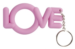Розовое эрекционное кольцо-брелок Love Cocking