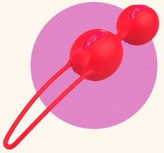 Ярко-оранжевые вагинальные шарики Smartballs Duo