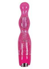 Розовая виброёлочка Starlight Gems Libra Vibrating Massager - 20,5 см.