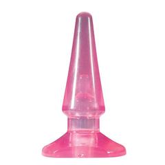 Розовая анальная пробка с вибропулей Passion Plug - 10,5 см.