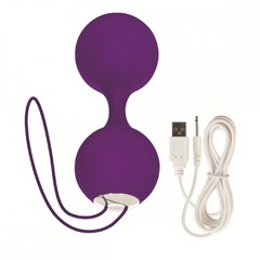 Фиолетовые вагинальные шарики Embrace с вибрацией