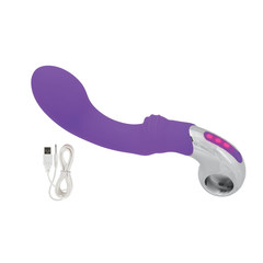Фиолетовый вибратор Embrace G-wand - 21 см.