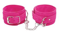 Розовые замшевые наручники PINK WRIST CUFFS