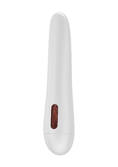 Гладкий белый вибростимулятор Hada - 16,8 см.