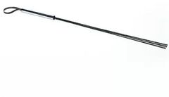 Чёрный стек с серебристой ручкой - 62 см.