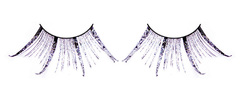 Чёрные-фиолетовые ресницы-перья