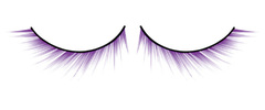 Асимметричные фиолетовые ресницы Deluxe