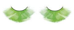 Пушистые зеленые ресницы-перья