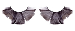 Чёрные ресницы из мягких перьев