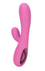 Розовый вибромассажер Tease 6x Rabbit Style со стимуляцией клитора - 17,8 см.