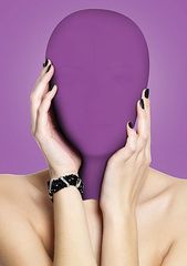 Закрытая фиолетовая маска на лицо Subjugation