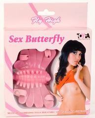 Розовый клиторальный стимулятор Sex Butterfly