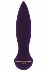 Фиолетовый вибратор Aki с заострённым кончиком - 17,5 см.