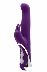 Фиолетовый перезаряжаемый вибратор Rechargeable Rabbit Purple - 23,5 см.