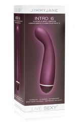 Фиолетовый вибромассажер Intro 6 Purple для G-массажа - 17 см.