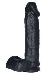 Чёрный фаллоимитатор Sitabella с присоской - 17,8 см.