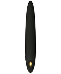 Чёрный перезаряжаемый мини-вибратор D5 - 14,5 см.