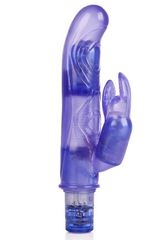 Фиолетовый вибромассажер 10-Function Bendie Bounding Bunny Vibes - 22,8 см.