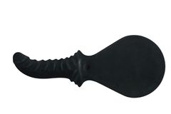 Чёрный силиконовый пэддл BUCK DICH с рукоятью-фаллосом для стимуляции точки G или простаты