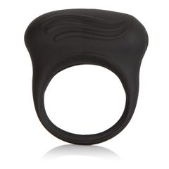 Чёрное эрекционное кольцо с вибрацией Silicone Lover s Arouser