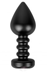 Чёрная анальная пробка Fashionable Buttplug - 10 см.