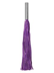 Фиолетовая плётка Leather Whip Metal Long - 49,5 см.