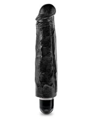 Чёрный вибратор-реалистик 7  Vibrating Stiffy - 21,6 см.