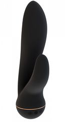 Чёрный вибратор Nim с клиторальным отростком - 18,8 см.